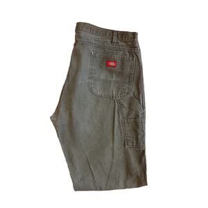 Dickies Carpenter Jeans Pants Men's 42X30 Green Duck Canvas
